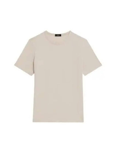 Men's Essential Cosmos Short Sleeve T-Shirt Beige - THEORY - BALAAN 2