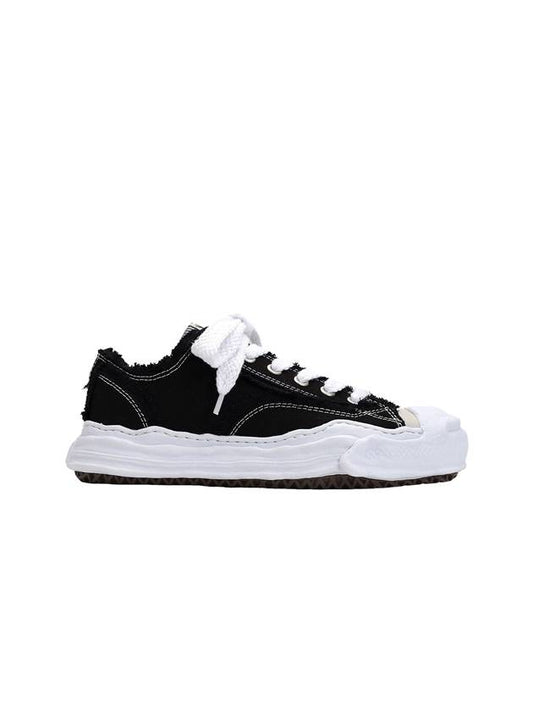 Hank OG Sole Canvas Low Top Sneakers Black - MAISON MIHARA YASUHIRO - BALAAN 1