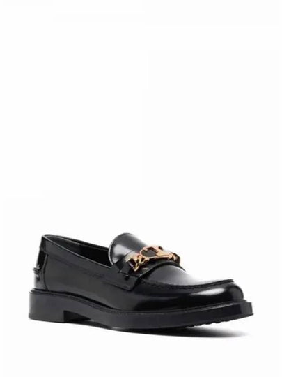 Horsebit Chain Leather Loafer Black - TOD'S - BALAAN 2