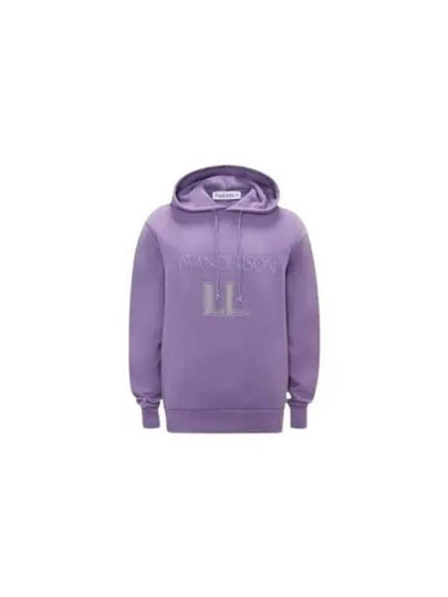 Embroidered Logo Hoodie Purple - JW ANDERSON - BALAAN 2