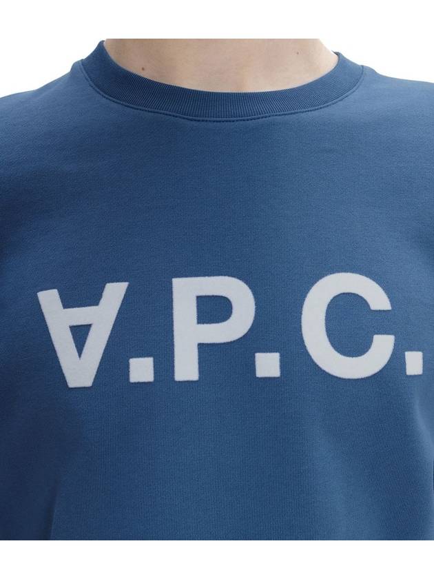 VPC Logo Crew Neck Sweatshirt Blue - A.P.C. - BALAAN 4