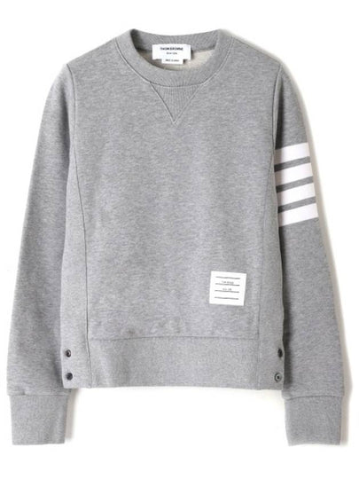 Engineered 4 Bar Stripe Loopback Jersey Knit Crewneck Sweatshirt Light Grey - THOM BROWNE - BALAAN 2