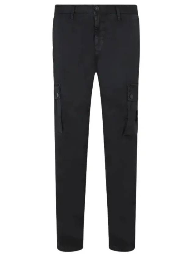 Compass Badge Cargo Straight Pants Black - STONE ISLAND - BALAAN 2