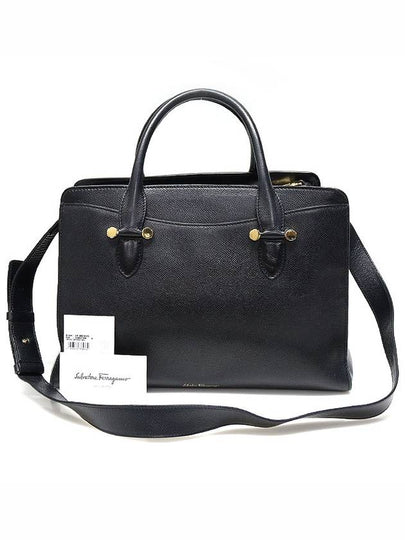 21 G876 Black Pebble Calfskin Today Medium 2WAY - SALVATORE FERRAGAMO - BALAAN 2