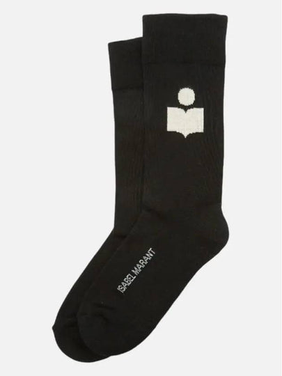 Embroidered Logo Socks Black - ISABEL MARANT - BALAAN 2