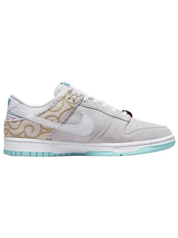 Dunk SE Low Top Sneakers Barber Shop Grey - NIKE - BALAAN 1