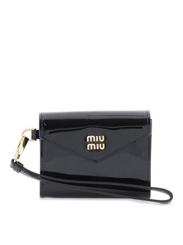 Patent Leather Card Wallet Black - MIU MIU - BALAAN 2