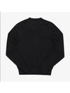 Red Heart Logo Merino Wool Cardigan Black - AMI - BALAAN 3