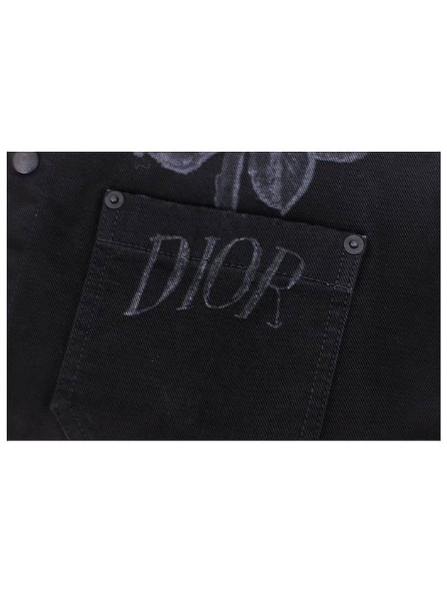 Foxton Tonal Flower Over Long Sleeve Shirt Black - DIOR - BALAAN 8