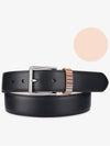 Signature Striped Leather Belt Black - PAUL SMITH - BALAAN 3