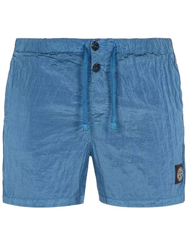 Men's Nylon Metal Swim Shorts Mid Blue - STONE ISLAND - BALAAN.