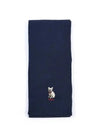 French Bulldog Embroidery Wool Muffler Navy - POLO RALPH LAUREN - BALAAN.