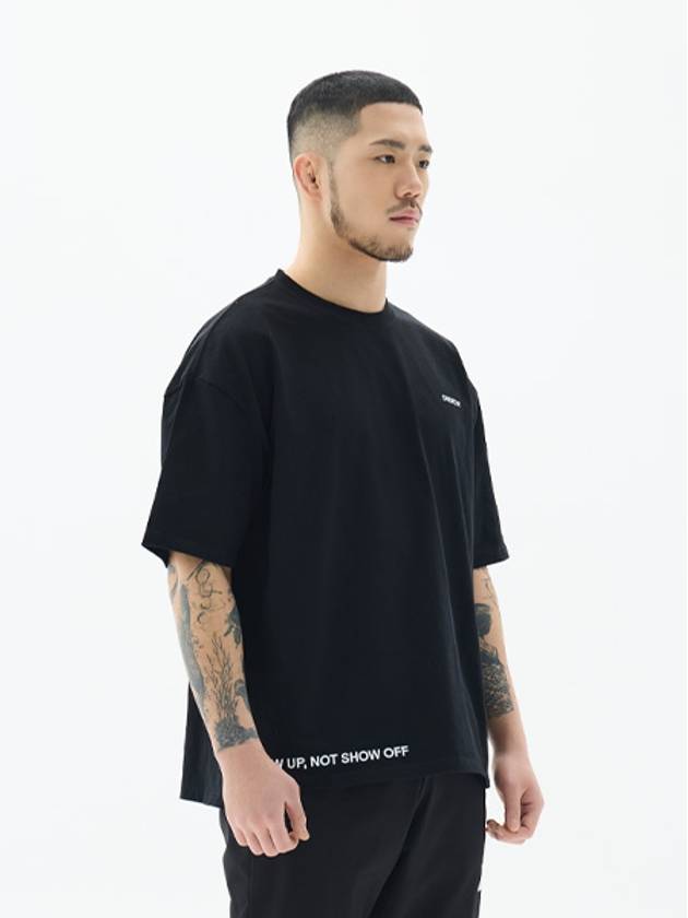 Life Standard Washing Short Sleeve T-Shirt Black - OVERTIA - BALAAN 6