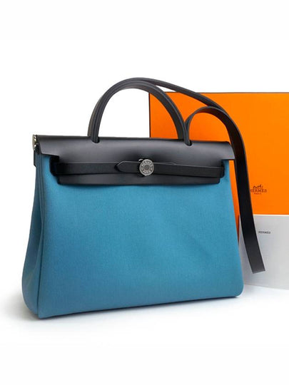 Herbag Zip 31 Tote Bag Blue Jean - HERMES - BALAAN 2