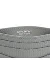 Micro 4G Leather Card Wallet Light Grey - GIVENCHY - BALAAN 6