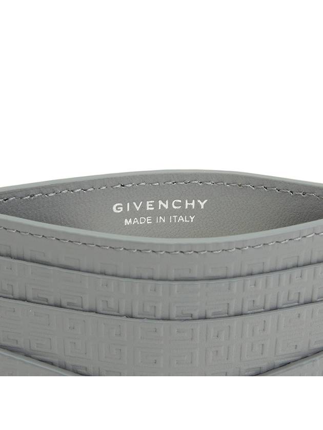 Micro 4G Leather Card Wallet Light Grey - GIVENCHY - BALAAN 6