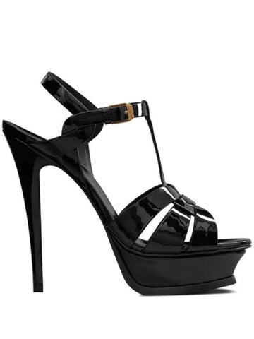 leather platform sandals 315487AAAOW - SAINT LAURENT - BALAAN 1