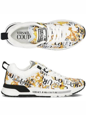 Jean Couture 76YA3SA1 ZS654 G03 Baroque Printing Men's Low Top Sneakers 992573 - VERSACE - BALAAN 1