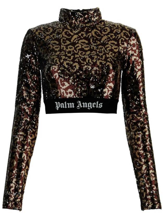 Sweater PWAB038F23FAB0016010 BROWNBLACK ANIMALIER - PALM ANGELS - BALAAN 2