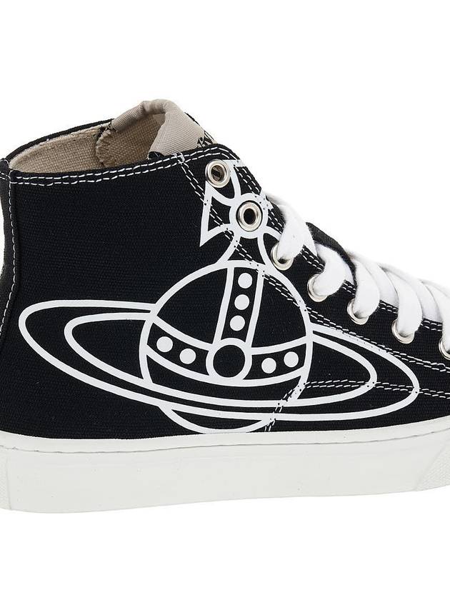 Logo Canvas High-Top Sneakers Black - VIVIENNE WESTWOOD - BALAAN 11