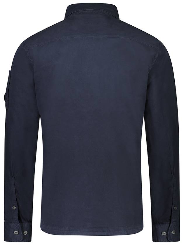 Full Zip Over Long Sleeve Shirt Blue - CP COMPANY - BALAAN 3