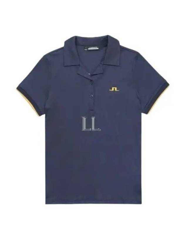 Women's Solange Short Sleeve Polo Shirt Navy - J.LINDEBERG - BALAAN 2