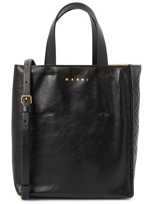 Museo Leather Tote Bag Black - MARNI - BALAAN 2