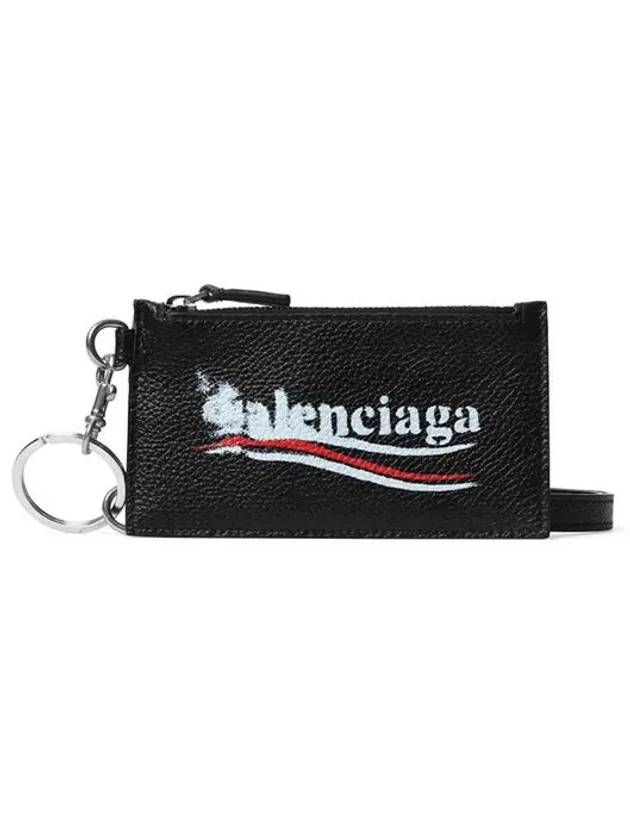 Wave Logo Strap Card Wallet Black - BALENCIAGA - BALAAN 2