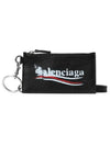 Wave Logo Strap Card Wallet Black - BALENCIAGA - BALAAN 4