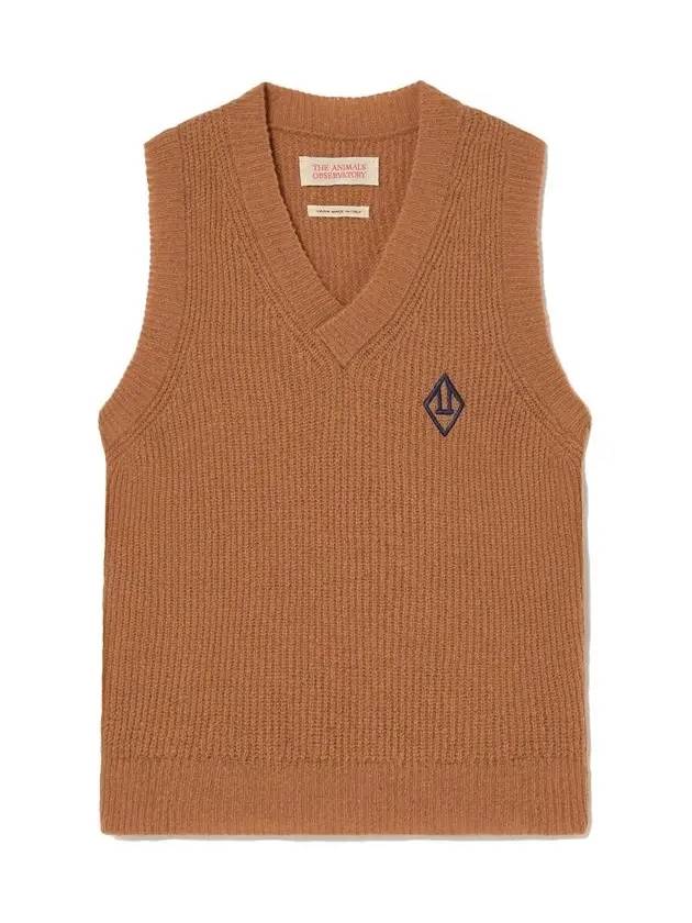 Kids Logo Wool Vest Brown F22110 199FE - THE ANIMALS OBSERVATORY - BALAAN 1