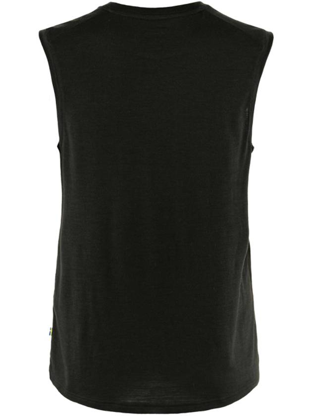 Women's Abisko Wool Tank Top Black - FJALL RAVEN - BALAAN 3