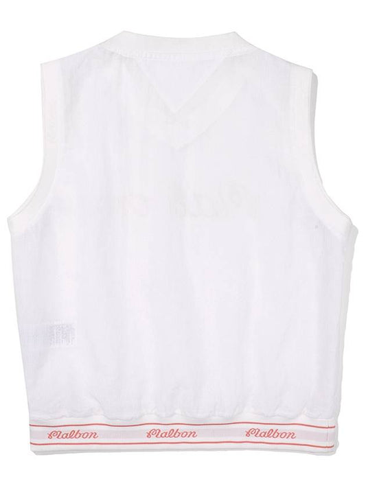 MARLBORN SCRIPT WOVEN VEST WHITE WOMAN - MALBON GOLF - BALAAN 2