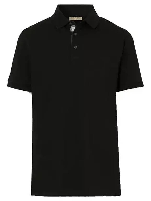 Wheeler Cotton PK Shirt Black - BURBERRY - BALAAN.