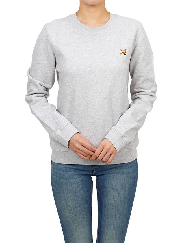 Fox Head Patch Regular Sweatshirt Grey - MAISON KITSUNE - BALAAN 5