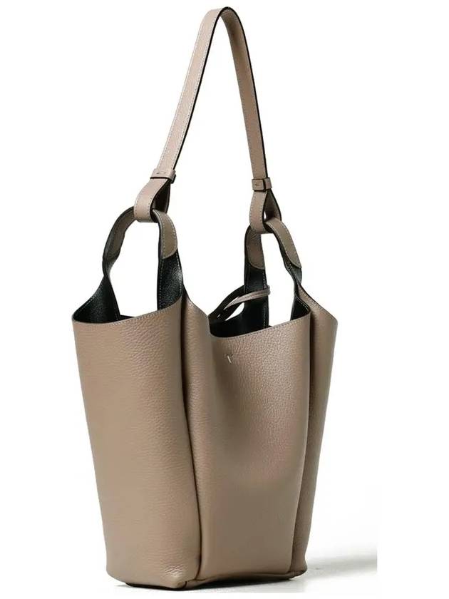 Leather Small Bucket Bag Beige - TOD'S - BALAAN 4