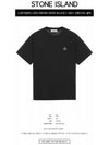 Logo Patch Cotton Short Sleeve T-Shirt Black - STONE ISLAND - BALAAN 3