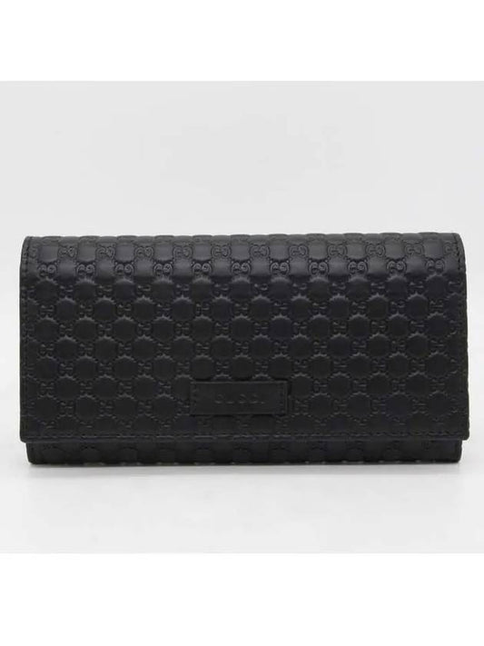 Women's Micro GG Ssima Flap Continental Long Wallet Black - GUCCI - BALAAN 2