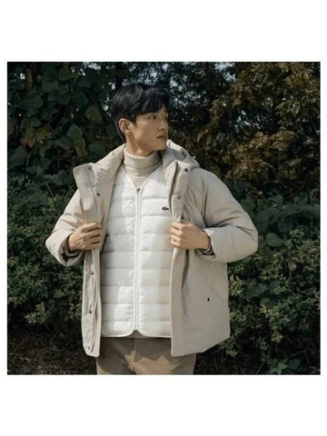 Men s lightweight down vest OFFWHITE off white - LACOSTE - BALAAN 1