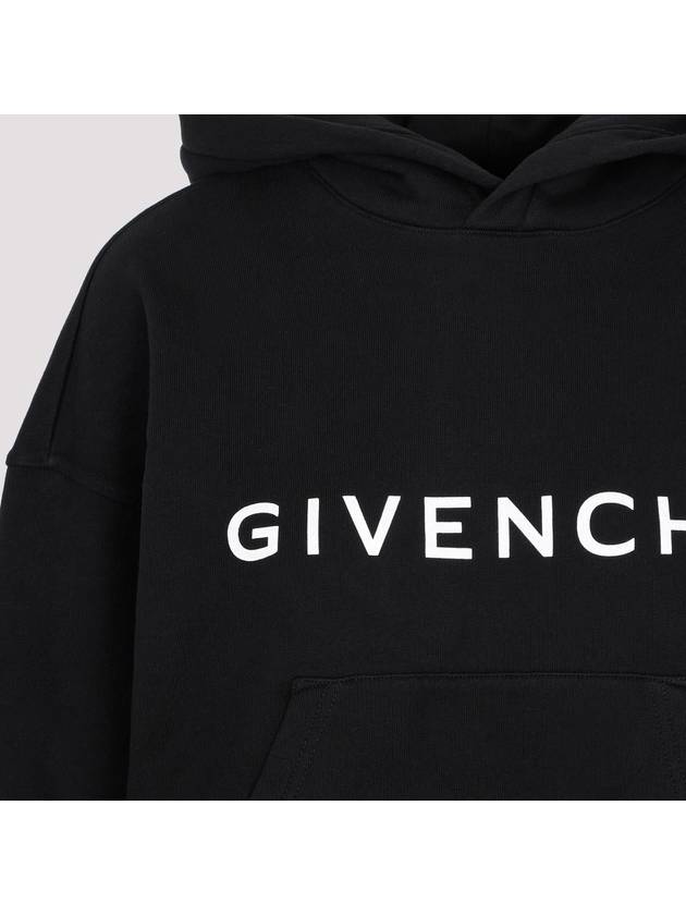 Women's Archetype Crop Fleece Hoodie Black - GIVENCHY - BALAAN 4