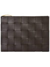 Cassette Intrecciato Medium Clutch Bag Fondente - BOTTEGA VENETA - BALAAN 2