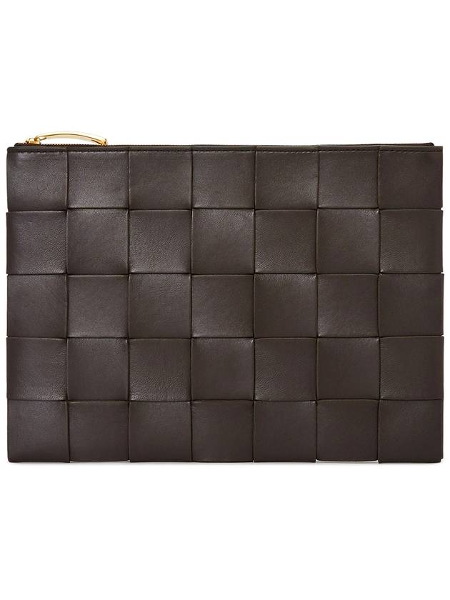 Cassette Intrecciato Medium Clutch Bag Fondente - BOTTEGA VENETA - BALAAN 2