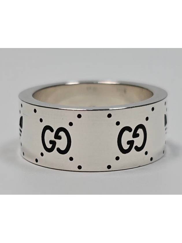 Adidas Trefoil GG logo engraved sterling wide ring No 17 - GUCCI - BALAAN 3