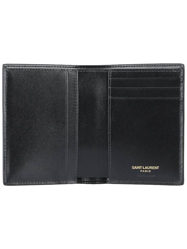 Monogram Gold Hardware Bifold Wallet Black - SAINT LAURENT - BALAAN 5