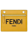 Peekaboo Pocket Clutch Bag Yellow - FENDI - BALAAN 1