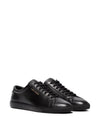 Andy Embossed Logo Leather Low Top Sneakers Black - SAINT LAURENT - BALAAN 4