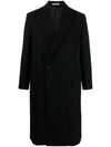 Double Cloth Hard Twist Cassie Chesterfield Coat Black - AURALEE - BALAAN 1