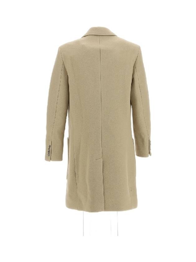 Two Button Wool Single Coat Champagne - AMI - BALAAN 3