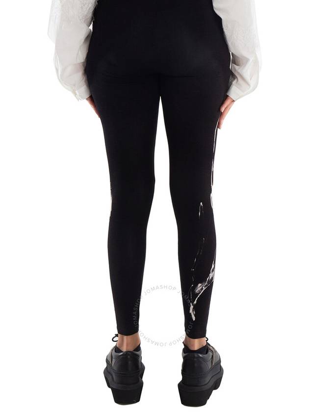 Y'S Ladies Black Splatter Print Leggings, Brand Size 2 (Small) - YOHJI YAMAMOTO - BALAAN 3