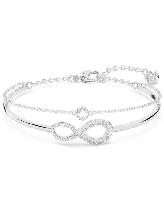 Hyperbola Infinity Chain Bangle Bracelet Silver - SWAROVSKI - BALAAN 2