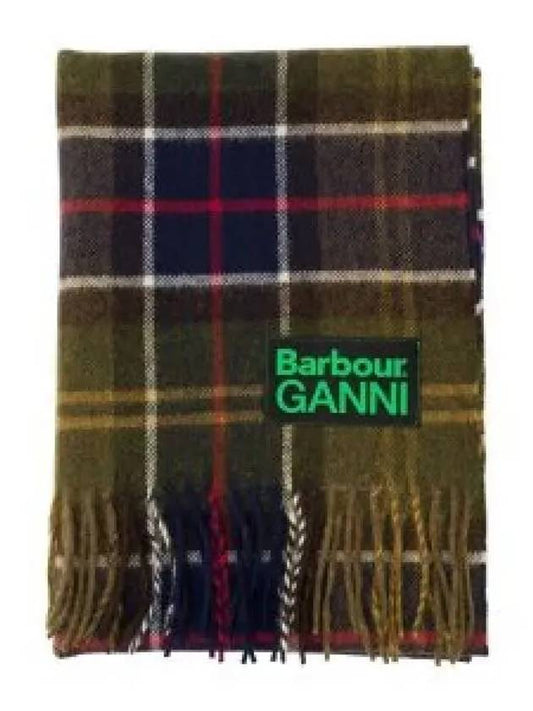 Ganni Tartan Check Wool Scarf LSC0455TN11 - BARBOUR - BALAAN 2